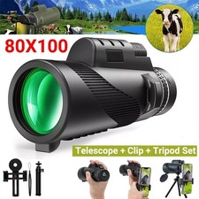 Super High Power 80x100 Portable Night Vision Monocular Telescope Binoculars HD