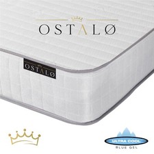 Cool Gel Hybrid Sprung Mattress White 3ft Single 4ft 4ft6 Double 5ft King 6ft