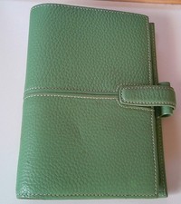 Filofax Personal Finchley  Soft Jade Green + Inserts VGC