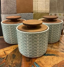 3 x Very Rare Orla Kiely "Duck Egg Blue" Stem Storage Jar *CHECK OUT MY OTHERS*