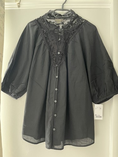 Ladies blouse black debbie - black,