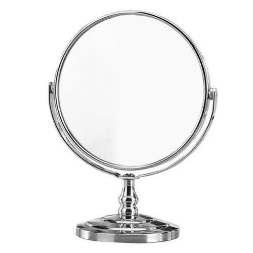 Silver metal swivel vanity - silver,