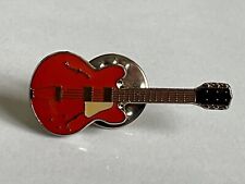 VINTAGE THE BEATLES GEORGE HARRISON GRETSCH GUITAR ENAMEL PIN BADGE