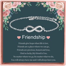 Friendship Thoughful Keepsake Bestie Gifts for Best Friend Infinity Bracelet UK