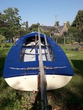 sailing dinghy with road