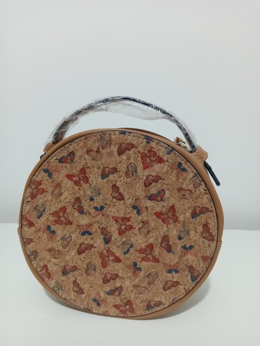 Round cork butterfly print - cork,