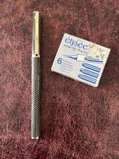 Elysee Grey Honeycombe 70 Line Fountain Pen Vintage Medium Nib Papers Cartridges