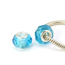 5 x GLASS LARGE HOLE BEADS