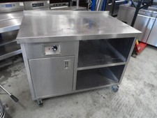 Stainless Steel Mobile Hot Cupboard Table Counter Unit  £300 + Vat