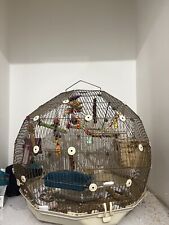 360 globe budgie cage Comes With A Wooden Stand, Feeder, Bird Bath And Swings