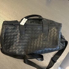 River Island Unisex Black Weave Holdall Bag 20” RRP£50