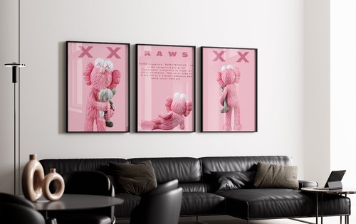 Set all pink kaws art - of,
