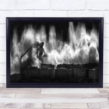 Down Fall Black White Water