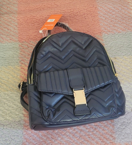 Black faux leather chevron - black,