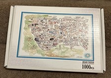 Yorkshire Map Wooden Jigsaw 1000 Piece Wood Jigsaw Puzzle @UNCHECKED@
