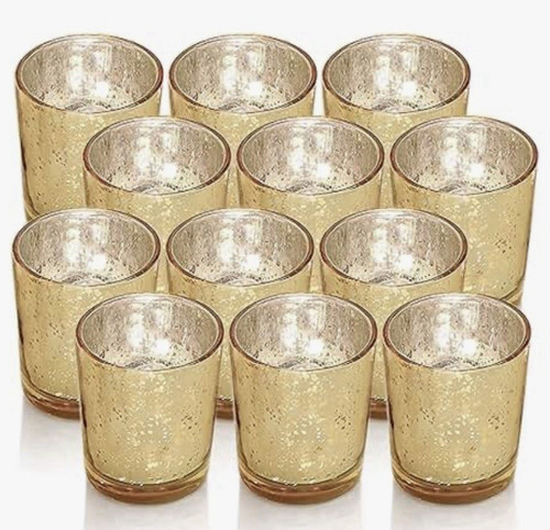Set gold mercury glass - 12,