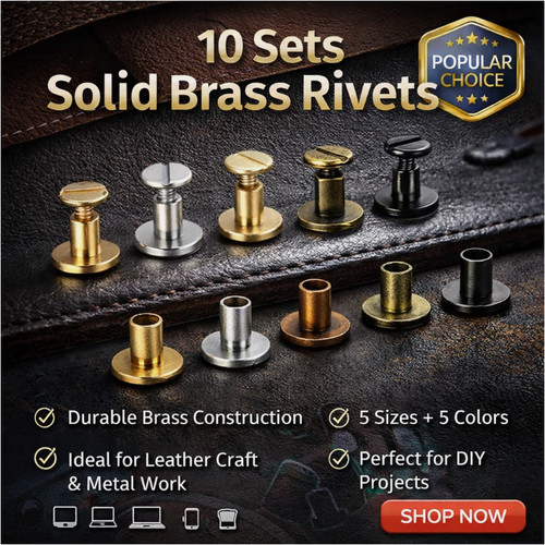 10x chicago screws leather - screws,