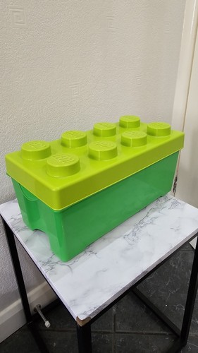 Lego green brick storage box - green,