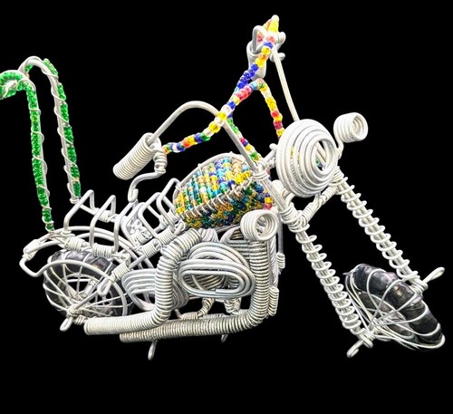 Wire art beaded - art, -beaded