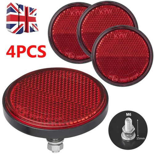 4pcs reflector ø60 - Ø60, red
