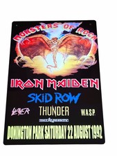 MONSTERS OF ROCK- DONINGTON PARK- 1992 - SKID ROW SLAYER -12X8 METAL POSTER SIGN