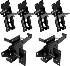 Stainless Steel Self Closing Gate Hinge and Latch Hardware Kit, Heavy Duty Adjus