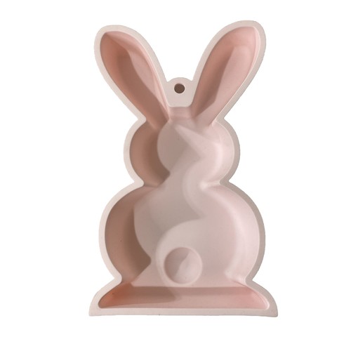 Pink silicone bunny rabbit - pink,