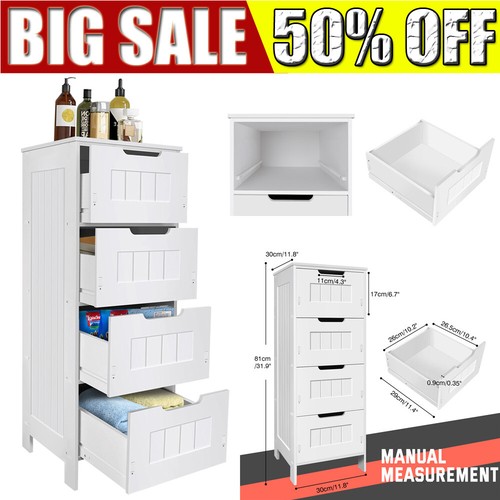 Drawer white wooden bathroom - 4,