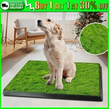 Pet Dog Toilet Mat Indoor Restroom Training Portable Grass Potty Loo Tray Puppy