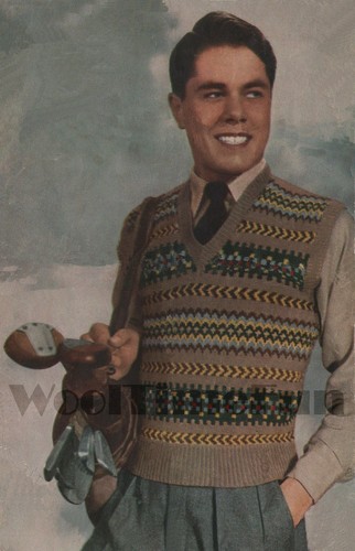 Vintage knitting pattern mens - vintage,
