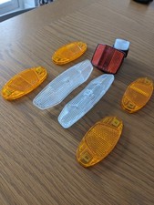 Bicycle Reflector Set, Red, Clear,  Orange.