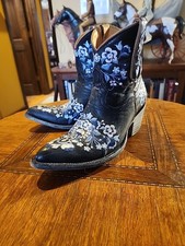 Old Gringo Blue Leather Ankle