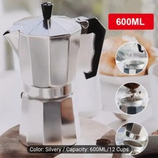 600ml Espresso Coffee Maker Percolator Kettle 12 Cups