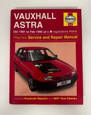 VAUXHALL ASTRA MK3 1991 to 1998 HAYNES WORKSHOP MANUAL 1832