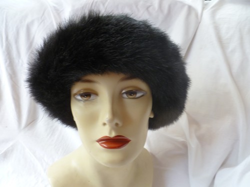 Frangi black velvet with faux - black,