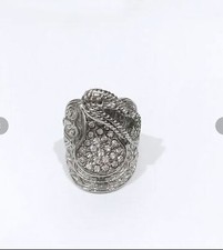 Saddle Ring crystallised gold