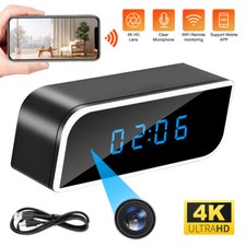 4K WiFi Security Camera Indoor 120° View Motion Detection Rechargeable Battery