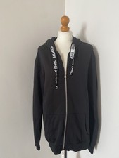 Balmain Paris Logo Embossed Black Zip-detail Hoodie Black Sz L