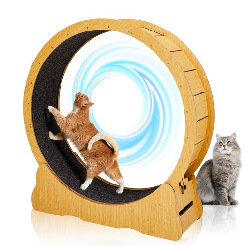 Wood cat running wheel - wood,