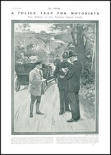 1906 MOTOR-CARS Police Trap Speed Limits Lord Selby Policeman Notebook  (95)