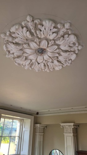 Plaster ceiling rose - plaster,