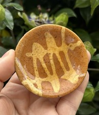 Miniature Slipware Redware Pottery Plate Folk Americana Pennsylvania Old British