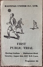 Hastings United First Public Trial Match 1957