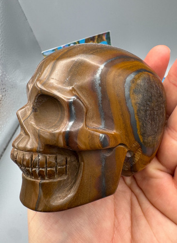 Crystal skull tiger - skull, iron