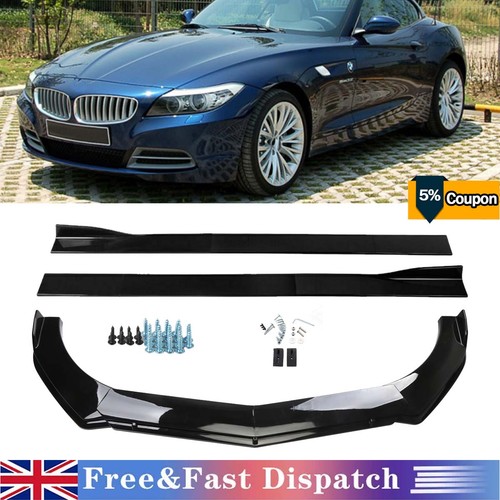 Black front bumper lip - black,