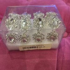 Set of 4 Silver Gem Napkin