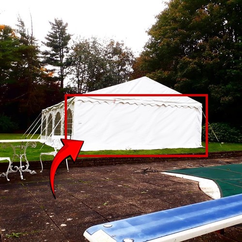 Wide tall marquee end - 6m,