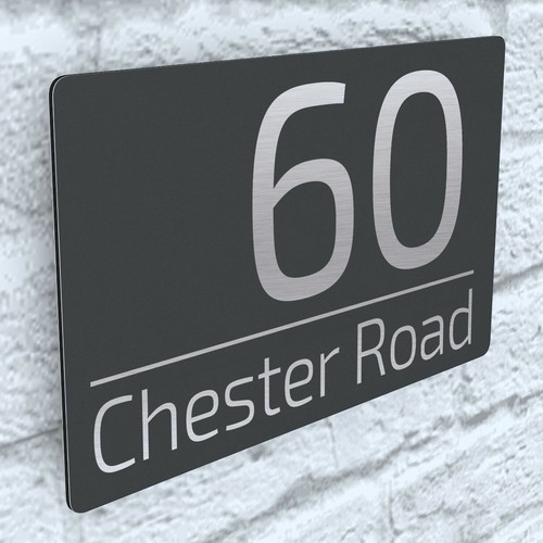 Modern house number plaques - number,