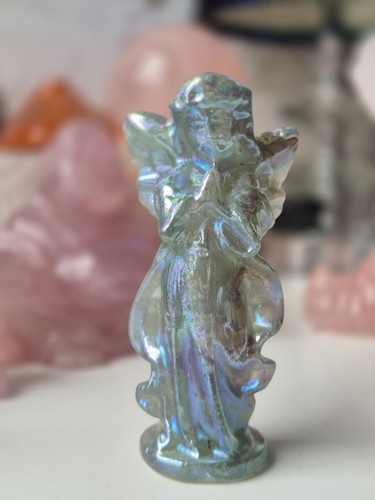 Aura fluorite angel crystal - fluorite,