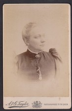 Cabinet photo A.&G.Taylor,Brighton, Queens photographer.lady with brooch watch